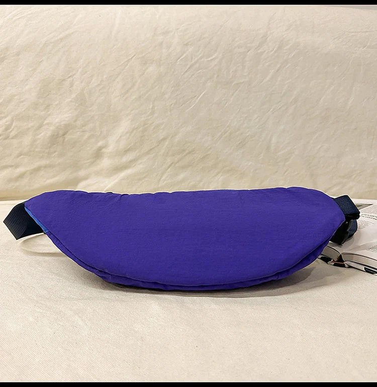 Casual Waterproof Chest Bags Large Capacity Crossbody Bags Korean Fashion Waist Bag Fanny Pack for Women Men's Travel Bag Banana