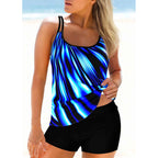 2024 Women's Sexy New Swimsuits Plus Size Printed Beachwear Summer Beach Ladies Casual Fashion Tankini Swim Wear