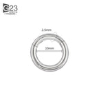 ASTM F136 Titanium PIERC Hinged Segment Hoop Earrings Large size Nose Rings 10G-6G 2.5mm-4mm Seamless Labret Lip Body Piercing