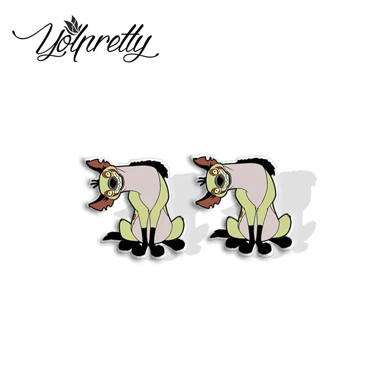 2024 New Lion King Little Lion Simba and Friends Epoxy Handcraft Acrylic Stud Earrings