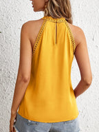 Elegant Sleeveless Women's Shirt 2024 Summer Fashion Hollow Lace Style Tank Top For Women Tops Bloues Camisas De Mulher AXR297