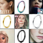 1PC Surgical Steel Tornito Nose Clicker 16G 18G Septum Piercing Clicker Ear Cartilage Pircing Earring Helix Septum Cliker Ring