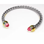 1PC Cable Bracelet for Women Gemstone Open Cuff Bracelet Bangle Bracelet Pearl Bracelet for Girls Best Gift for Women Friend