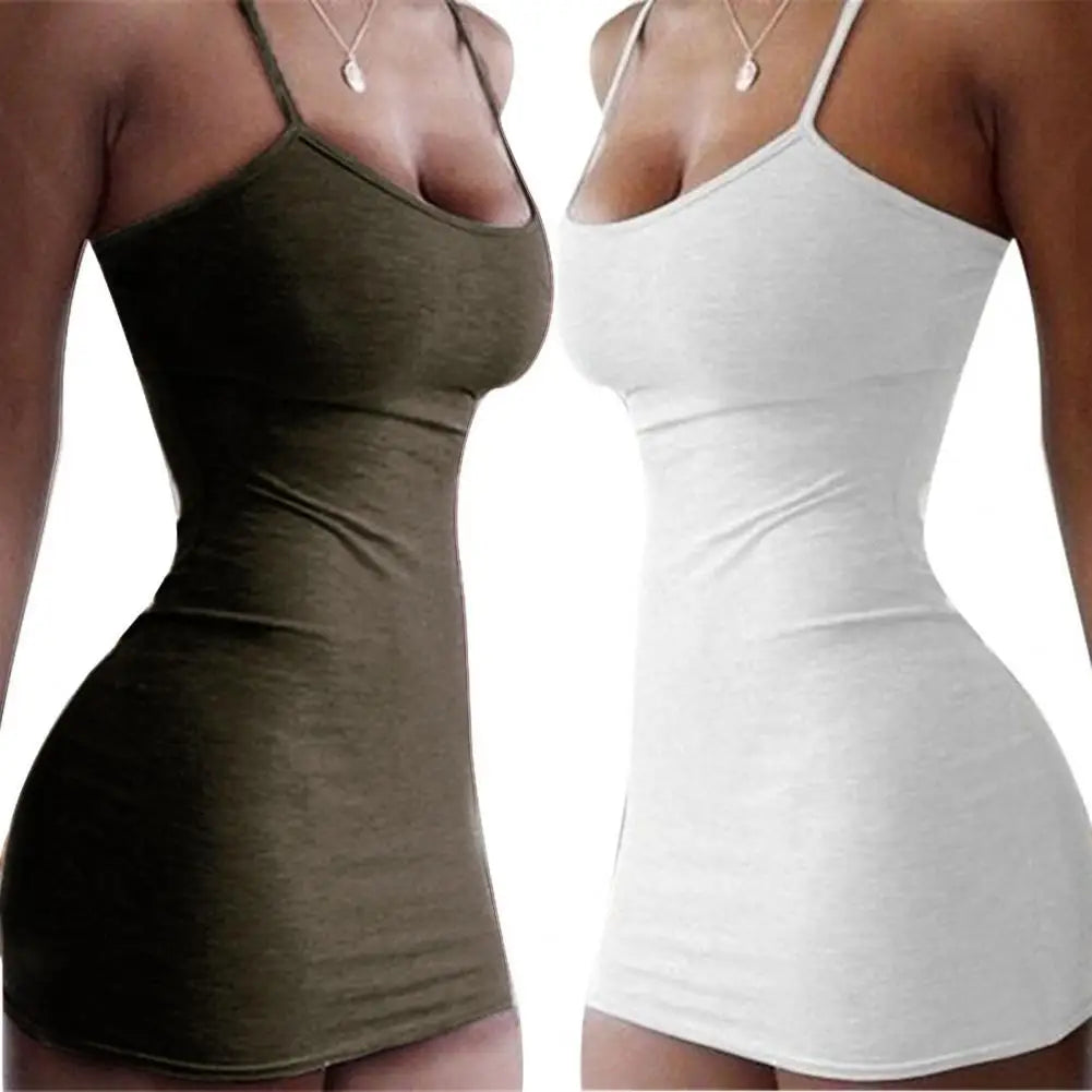 Durable Suspender Dress Skin-friendly Easy Cleaning Fashion Sheath Dress  Nylon Dress for Anniversary