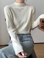 2025 Women Turtleneck Knitted Pullovers Solid Sweater Harajuku Korean Soft Warm Knitwear Autumn Winter Fashion Slim Jumpers Tops