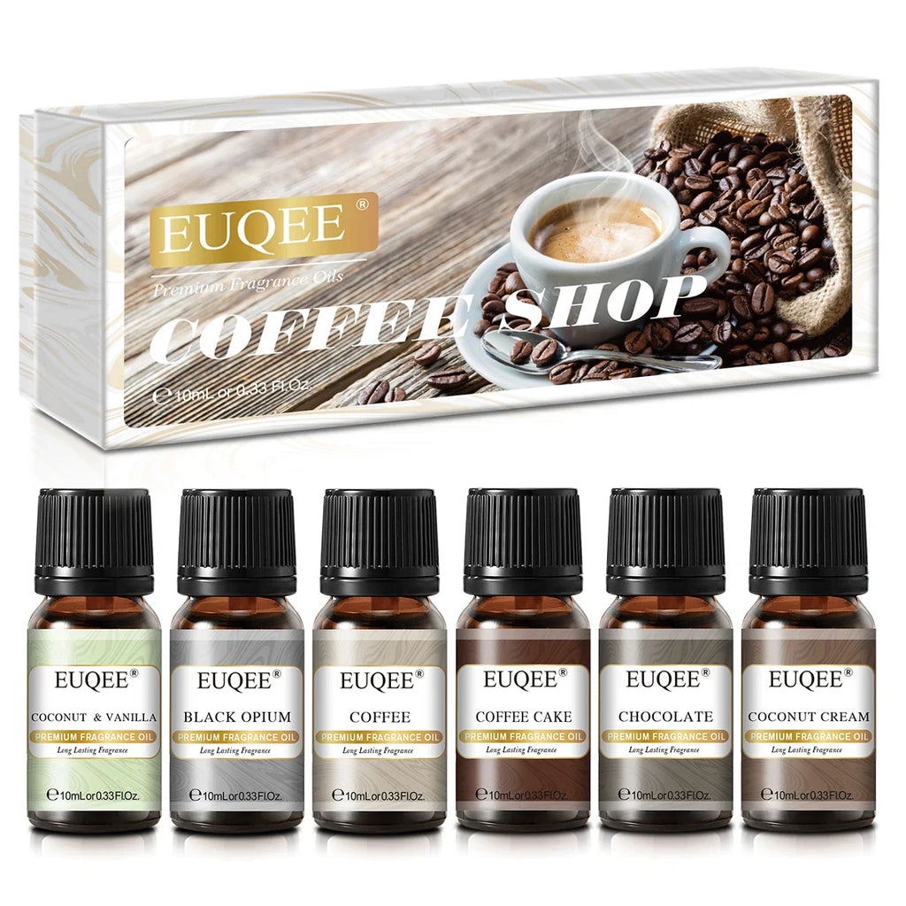 EUQEE 10ML Men's Fragrance Oil For Car Diffuser,Making Candle Leather Forest Pine Coffee Cake Cedarwood Bay Rum 1pcs/3pcs/6pcs