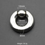1Pc Large Gauges Stainless Steel CAPTIVE SPRING BEAD RING for Septum Piercing BCR Nose Ring Hoop Expander Earlobe Earrings 00G