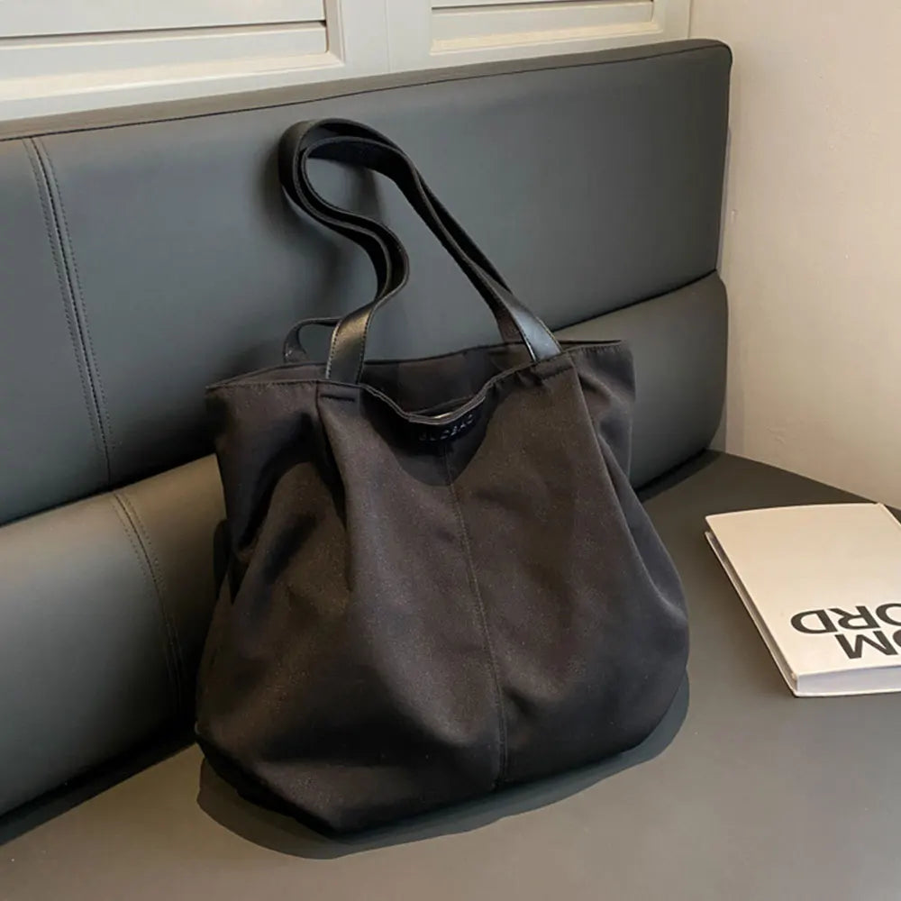 Casual Women's Bag New Large Capacity Canvas Tote Bag Lightweight Women Shoulder Bags Simple Style Female Handbags HJ8396