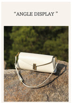 Burminsa Trendy Genuine Leather Underarm Shoulder Bags For Women 2025 Luxury Designer Crossbody Purses Flap Lock Ladies Handbags