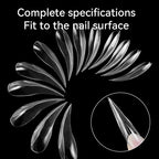140Pcs 3D False Nails Press On Nails Extenison Tips Bendable Dual Form Full Cover DIY Nail Art Manicure Decoration Fake Nail Tip