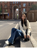 AOSSVIAO Knitted Casual Cardigan 2025 Autumn Winter Elegance Solid Color V-neck Sweater Unique and Niche Slim Fit Tops