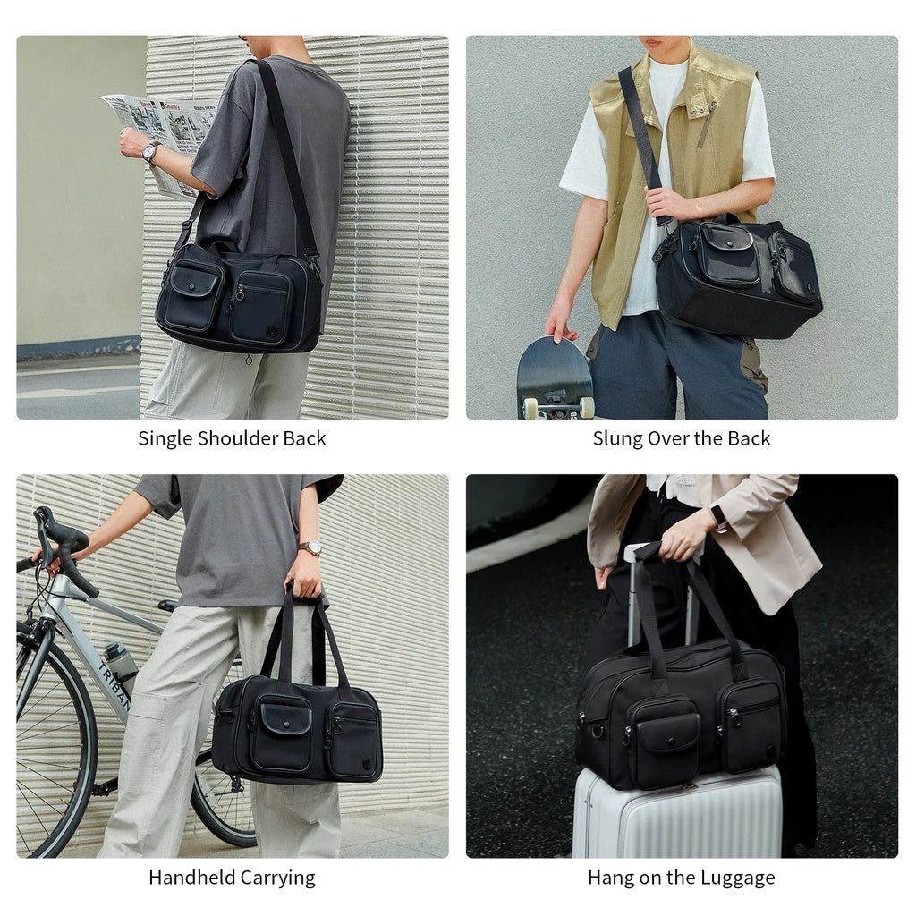 AJI Women Travel Bag Nylon Handheld Travel Bag Carry On Luggage Bag Large Capacity Weekender Gym Sport Holdall Overnight Bag