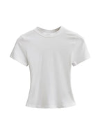 2025 New High Quality Casual T shirt Sexy Slim Short Sleeves Fashion Trend Solid Women Clothing y2k Tops