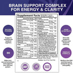 Brain Supplement - Contains B Vitamins To Support Brain Health, Improve Cognitive Function, and Enhance Memory and Concentration