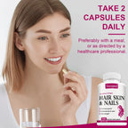 Hair Skin & Nails Vitamin Capsules - with Biotin and Collagen, Nutritional Supplement for Men and Women, Non-GMO, Gluten-Free