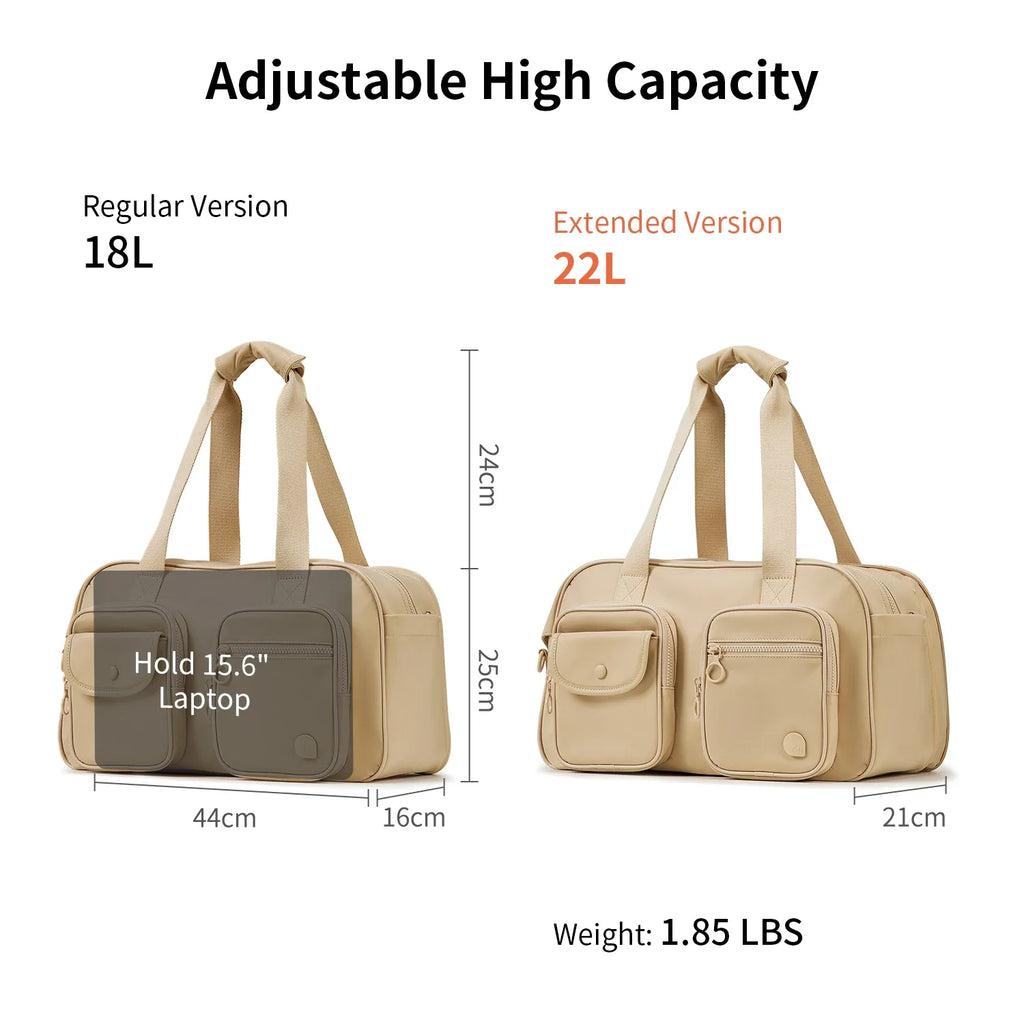 AJI Women Travel Bag Nylon Handheld Travel Bag Carry On Luggage Bag Large Capacity Weekender Gym Sport Holdall Overnight Bag