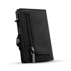 CASEKEY Pink Wallet Slim Minimalist Leather Pop UP Wallet Rfid Blocking Mini Aluminum Automatic Card Holder for Women Men