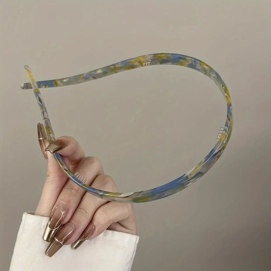 1pc Ladies Non-Clamping Ear Bone Hair Accessories Acetic Acid Headband Headband High-End Hairband Girls 2025 New Summer Elegant