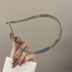 1pc Ladies Non-Clamping Ear Bone Hair Accessories Acetic Acid Headband Headband High-End Hairband Girls 2025 New Summer Elegant