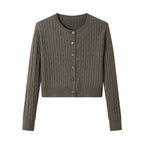 AS AW25 new design knitting cable cardigan + ribbing mockneck dress maxi length match for lady wear