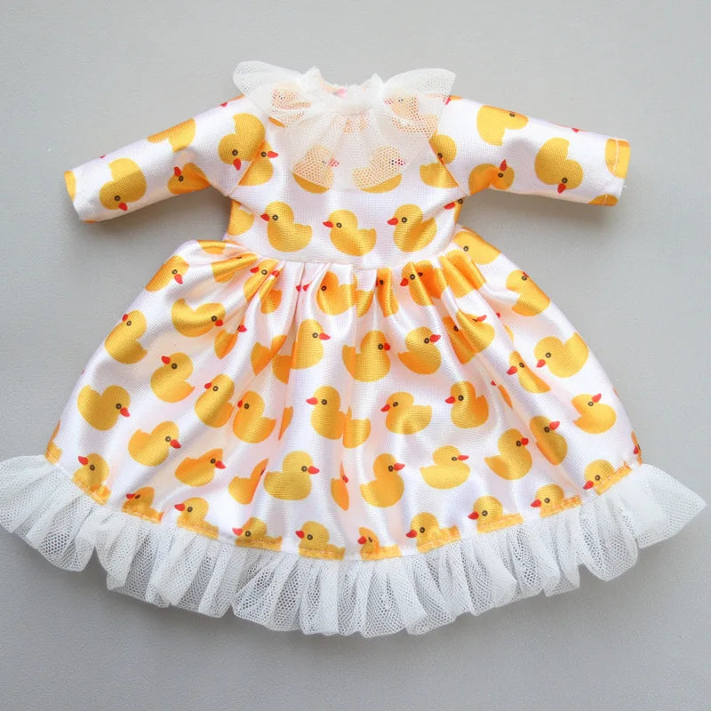 Cartoon Style Clothes Suit for 1/6 Bjd Doll Accesssories for 30cm Baby Doll Dress Up Toys for Children