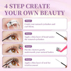 DIY Lash Extension Kit 480pcs Individual  Lashes Cluster Mix 40D 60D 60D 80D with Lash Bond and Seal and Remover,tweezers