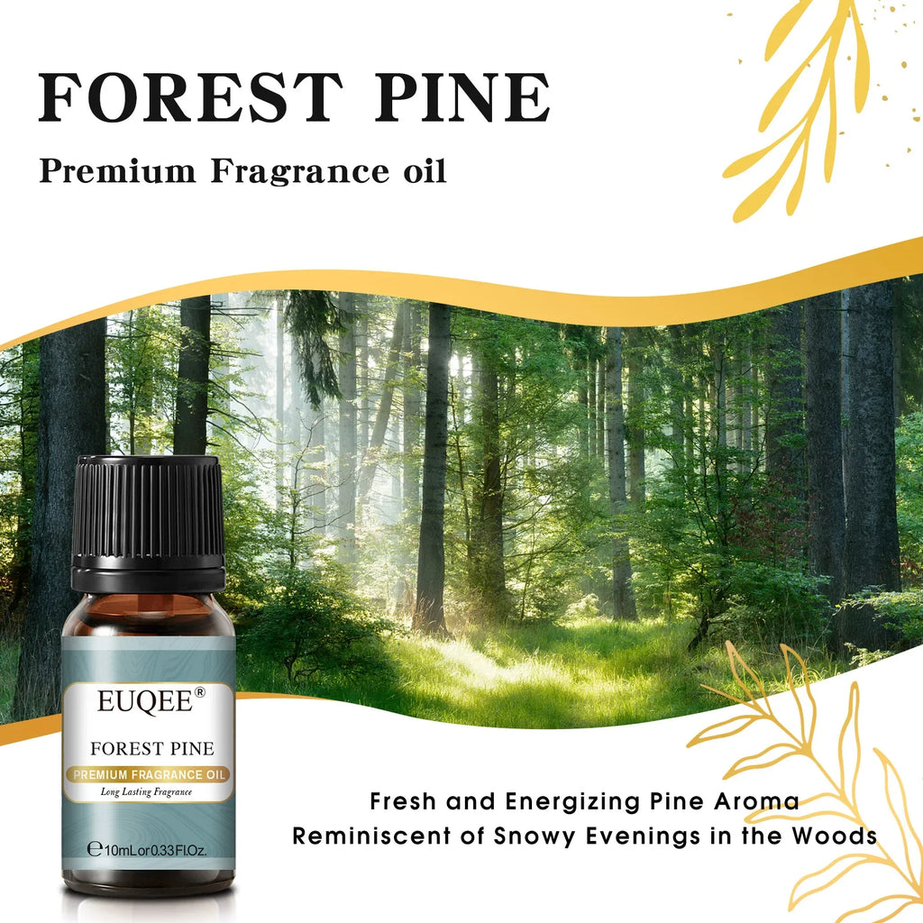 EUQEE 10ML Men's Fragrance Oil For Car Diffuser,Making Candle Leather Forest Pine Coffee Cake Cedarwood Bay Rum 1pcs/3pcs/6pcs