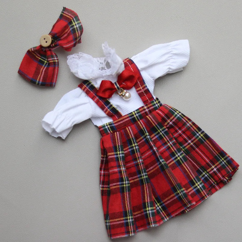 Cartoon Style Clothes Suit for 1/6 Bjd Doll Accesssories for 30cm Baby Doll Dress Up Toys for Children