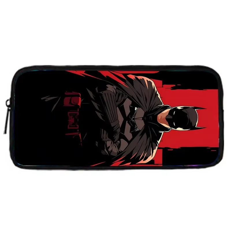 Child Superhero Batmans School Backpack with Lunch Bags ,Pencil Bags ,School Bags for Boys Girls Best Gift