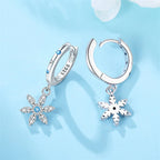 Earrings For Women Silver 925 Fashion Butterfly Snowflake Earrings Cubic Zircon Ear Studs Silver 925 Original Jewelry Gifts