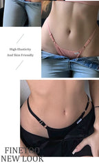 Cotton Sexy Thongs Adjustable Women's Panties Soft Panties Low Waist Seamless Thongs Woman Lingerie Tangas Mujer S-XL FINETOO