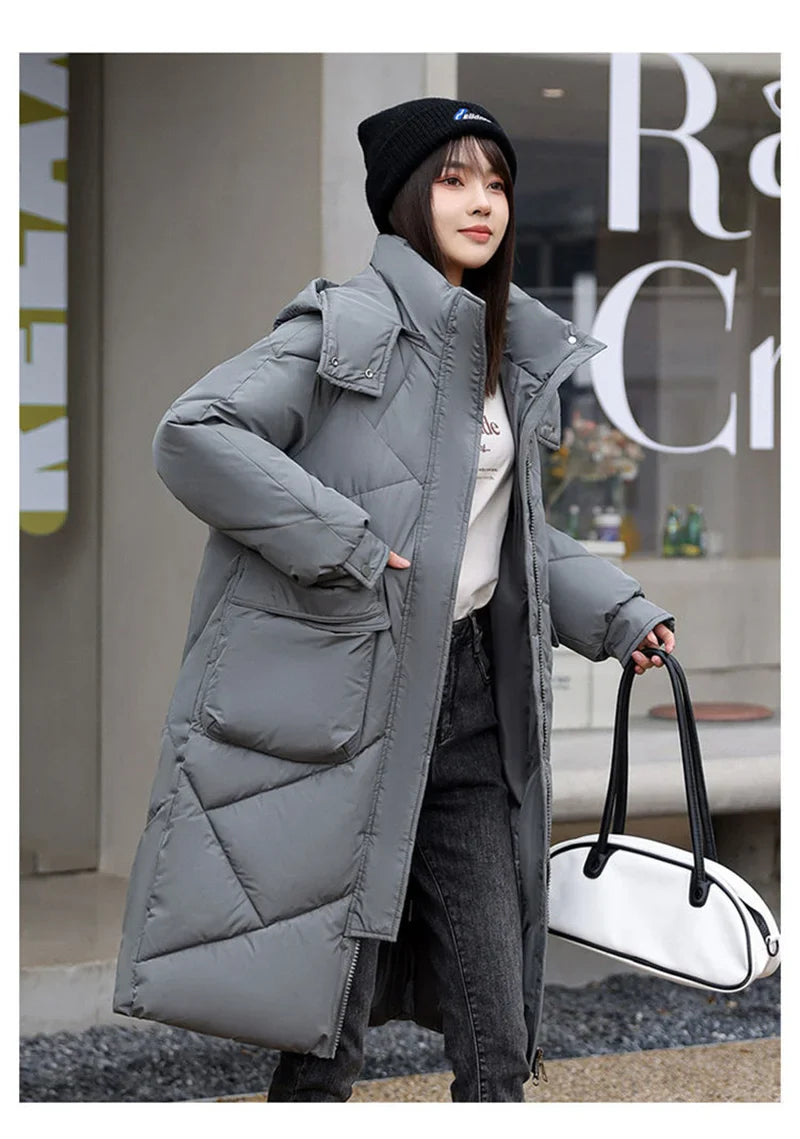 20 degrees Winter Women long Parkas Jackets Casual Hooded Thick Warm Windproof Parkas Coat Fashion Female outwear Long parkas