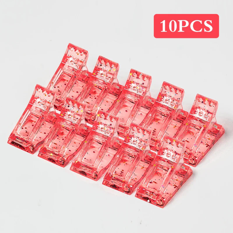 Acrylic Nail Clip Transparent Gel Quick Building Nail Tips Clips Fingernail Extension UV Clamps Manicuring Art Builder Tools Set