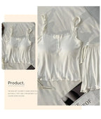 Casual Women Pajamas Summer Sleepwear Spaghetti Strap Shorts Sets 2 Pieces Night Wears O-neck Korean Sleeping Solid Home Suit