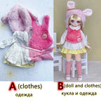 30cm Two-dimensional Doll Comic Face 1/6 Bjd Doll or Dress Up Clothes Children's Girl Birthday Gift Toys Kids Toys