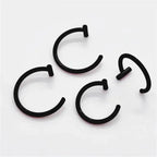 2/4Pcs 18G 316L Stainless Steel Fake Lip Rings for Women Men,  Fake Septum Nose Ring Clip On Lip Ring Fake Piercing Jewelry