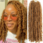 Butterfly Locs Crochet Hair 12 inch Handmade Butterfly Soft Locs Crochet Hair Extensions Synthetic Braiding Hair 12Strands/pack