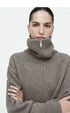 Ethereal cos  winter new style of Ladies' casual standard fit waist-cinching knitted pilot jacket
