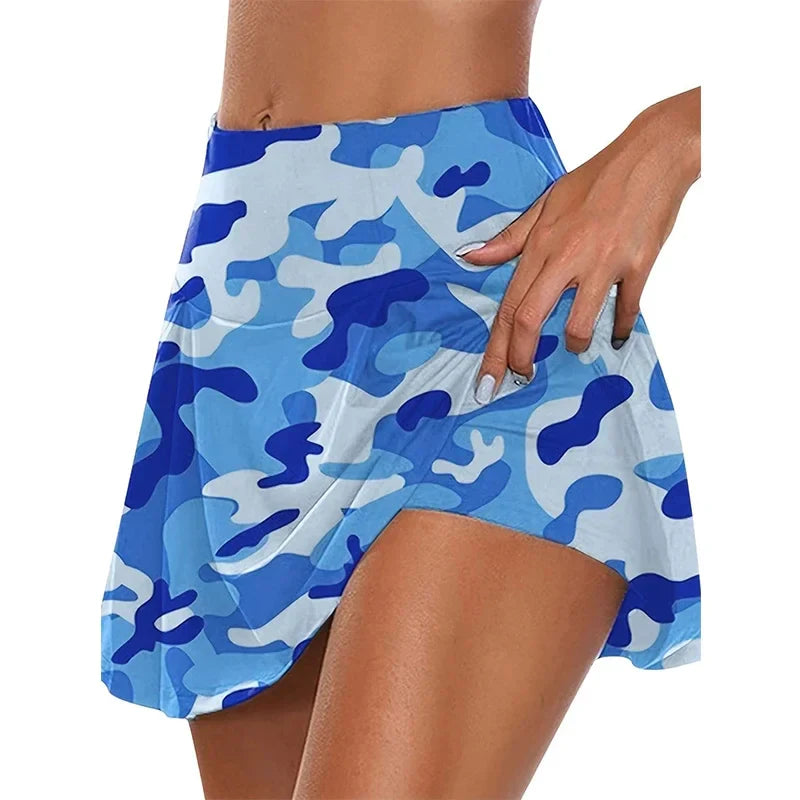 12 Colour Leopard Print Butt Lifting Skorts Casual Summer Workout High Waist Shorts Women's Clothing