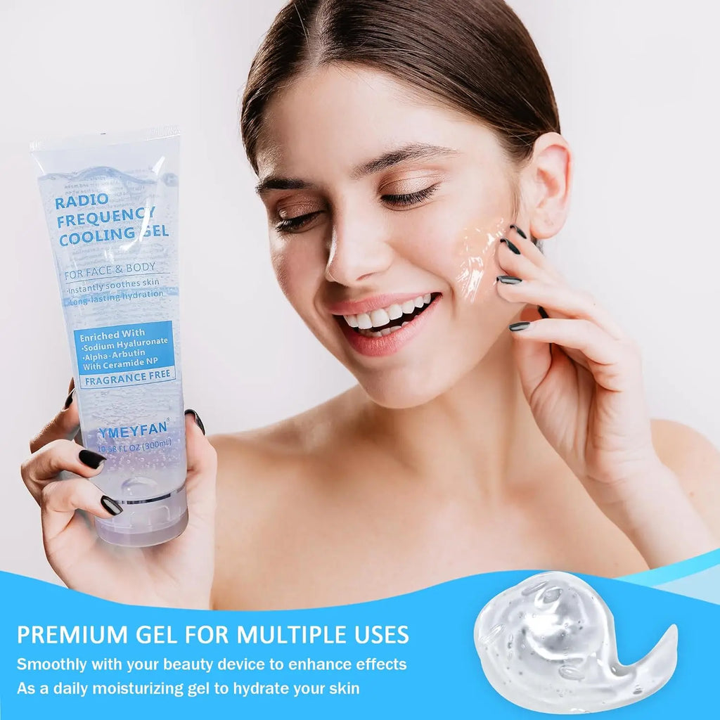 Conductive Gel for Microcurrent Facial Hydrating Gel Primer With Hyaluronic Acid Ceramide NP Fragrance-Free Radio Frequency Gel