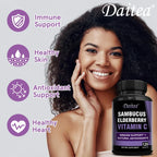 Elderberry - Supports Immune Health, Respiratory Health, Antioxidant, Rich in Vitamin C and Zinc - 120 Capsules