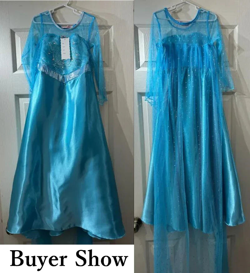 Elsa Dress for Girls 3-10Y Birthday Role Elsa Princess Dress For Kids Halloween 2024 Carnival Easter Party Cosplay Girls Costume