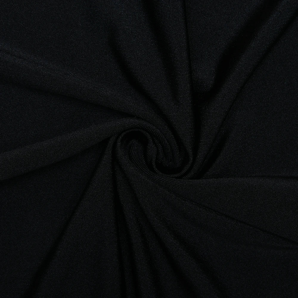 Articat Sexy Hollow Out Long Sleeved Elastic Tight Dress Women Pleats Double Layered Female Vestidos Elegant Party Evening Dress