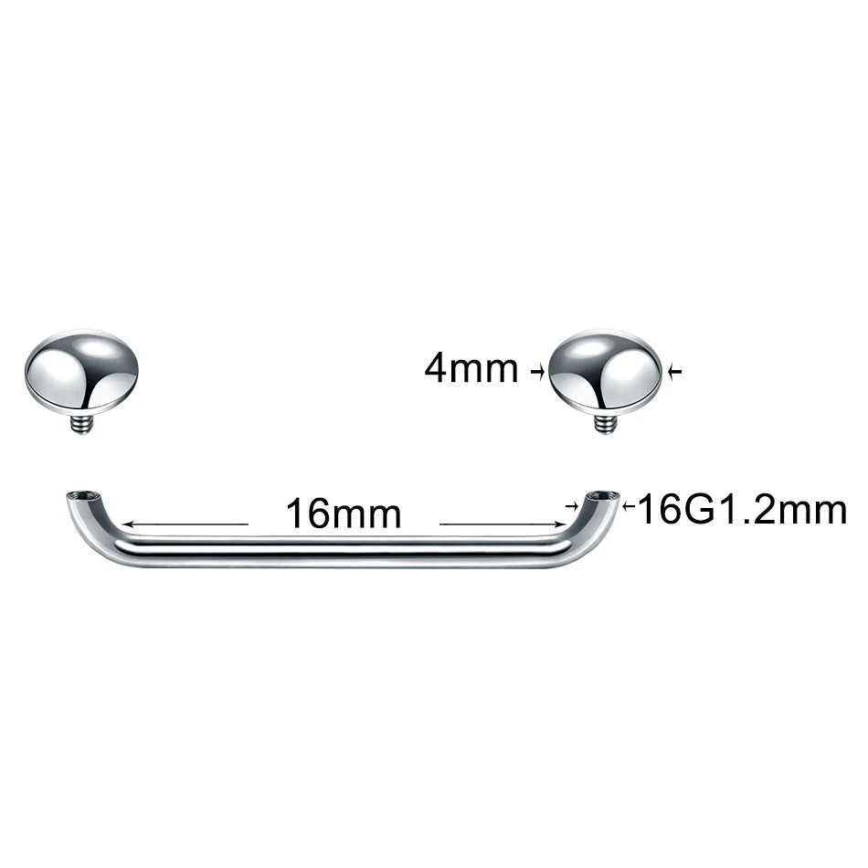 1Pc G23 Titanium Micro Dermal Piercing Crystal Dermal Anchor Piercing Top Internal &External Skin Diver Surface Piercing Jewelry