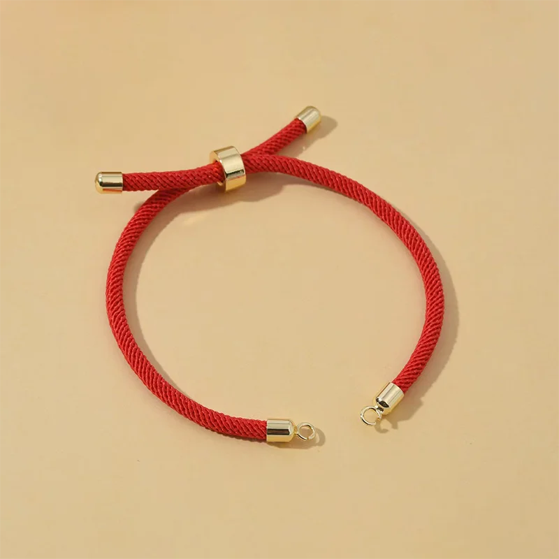 10Pcs Twisted Nylon Cords Bracelet Adjustable Extension Tail Chain Connector For DIY Handmade Jewelry Making Accessories