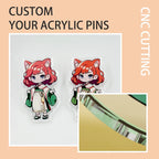 Custom Acrylic Brooches Popular Fashion Clothing Bags Accessories Kids DIY Personalized Design women fathers day gifts Pins