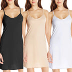 1PC Womens Sling Dress Holiday Sexy Slim Solid Short Dress Summer Camisoles V Neck Backless Sleeveless Casual Slip Under Dress