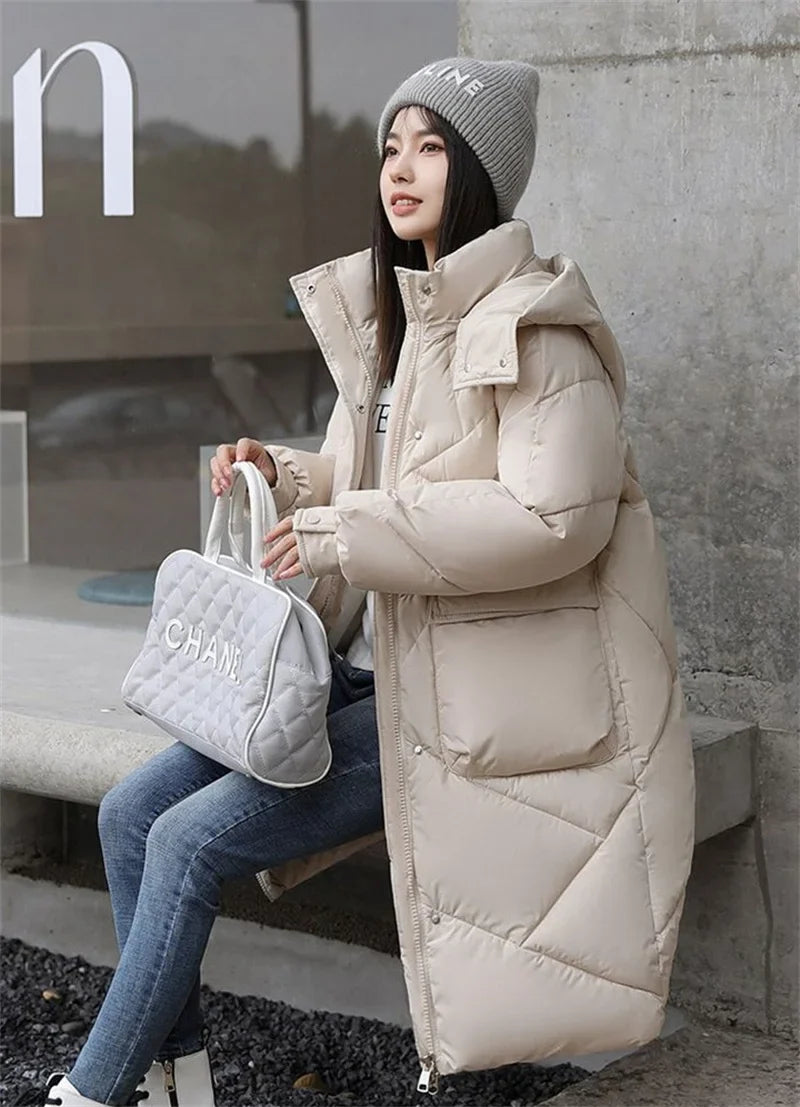 20 degrees Winter Women long Parkas Jackets Casual Hooded Thick Warm Windproof Parkas Coat Fashion Female outwear Long parkas