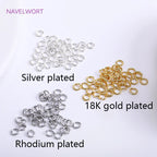 18K Gold Plated Split Rings Connecting Ring Brass Open Jump Rings Accessories For Jewelry DIY Jewelry Material Wholesale