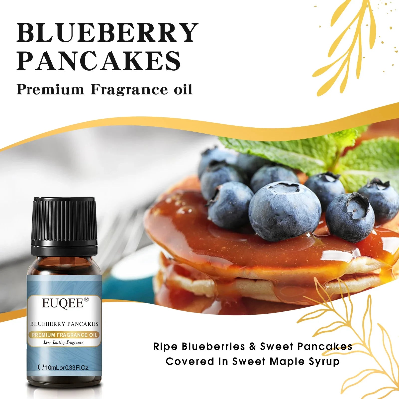 EUQEE 10ML Men's Fragrance Oil For Car Diffuser,Making Candle Leather Forest Pine Coffee Cake Cedarwood Bay Rum 1pcs/3pcs/6pcs